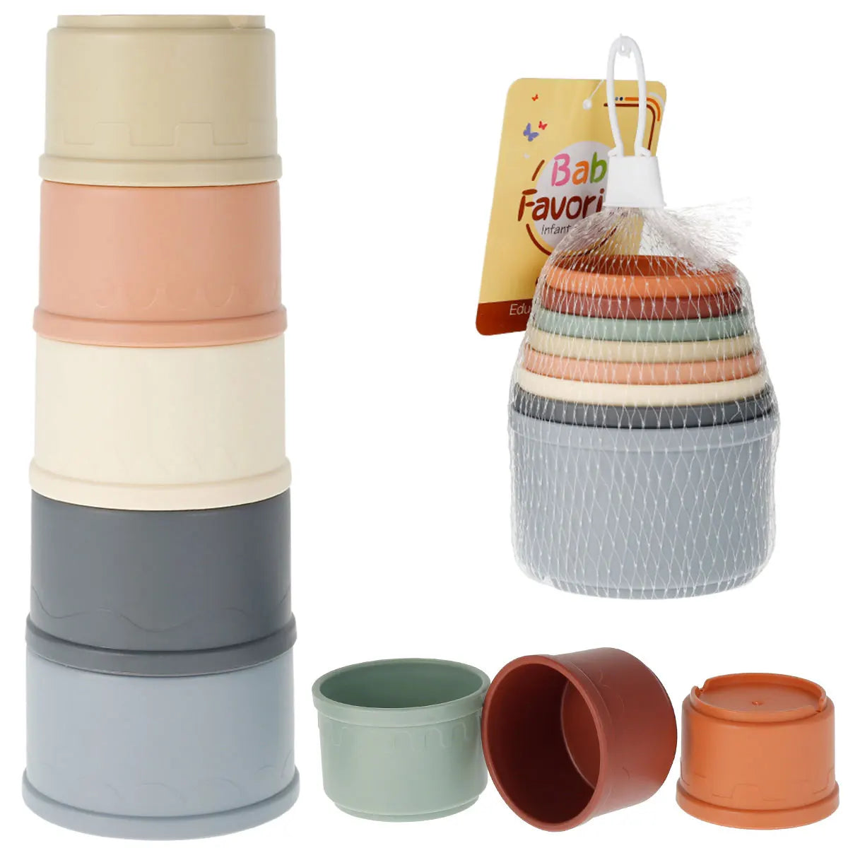 Multicolored Stacking Cups