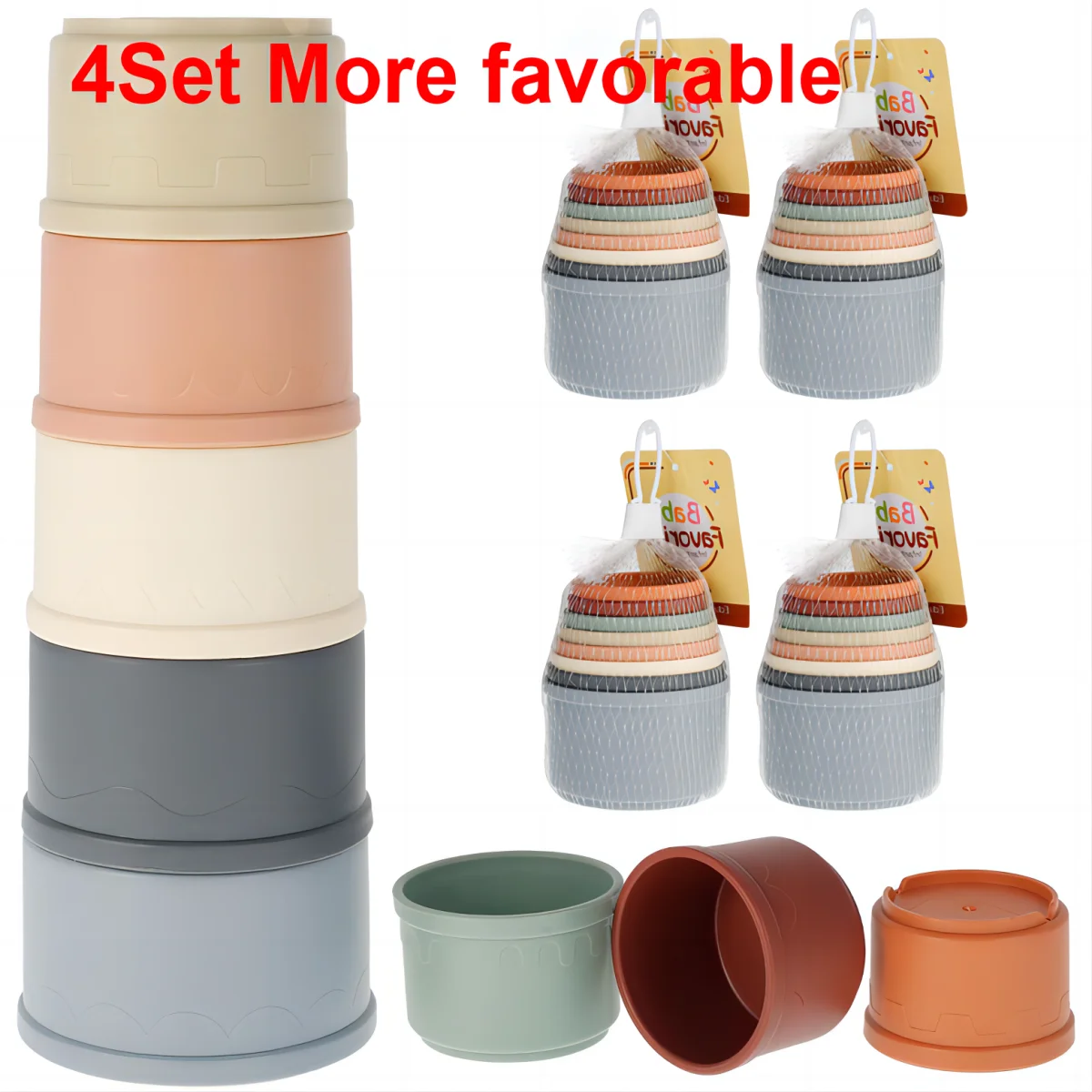 Multicolored Stacking Cups