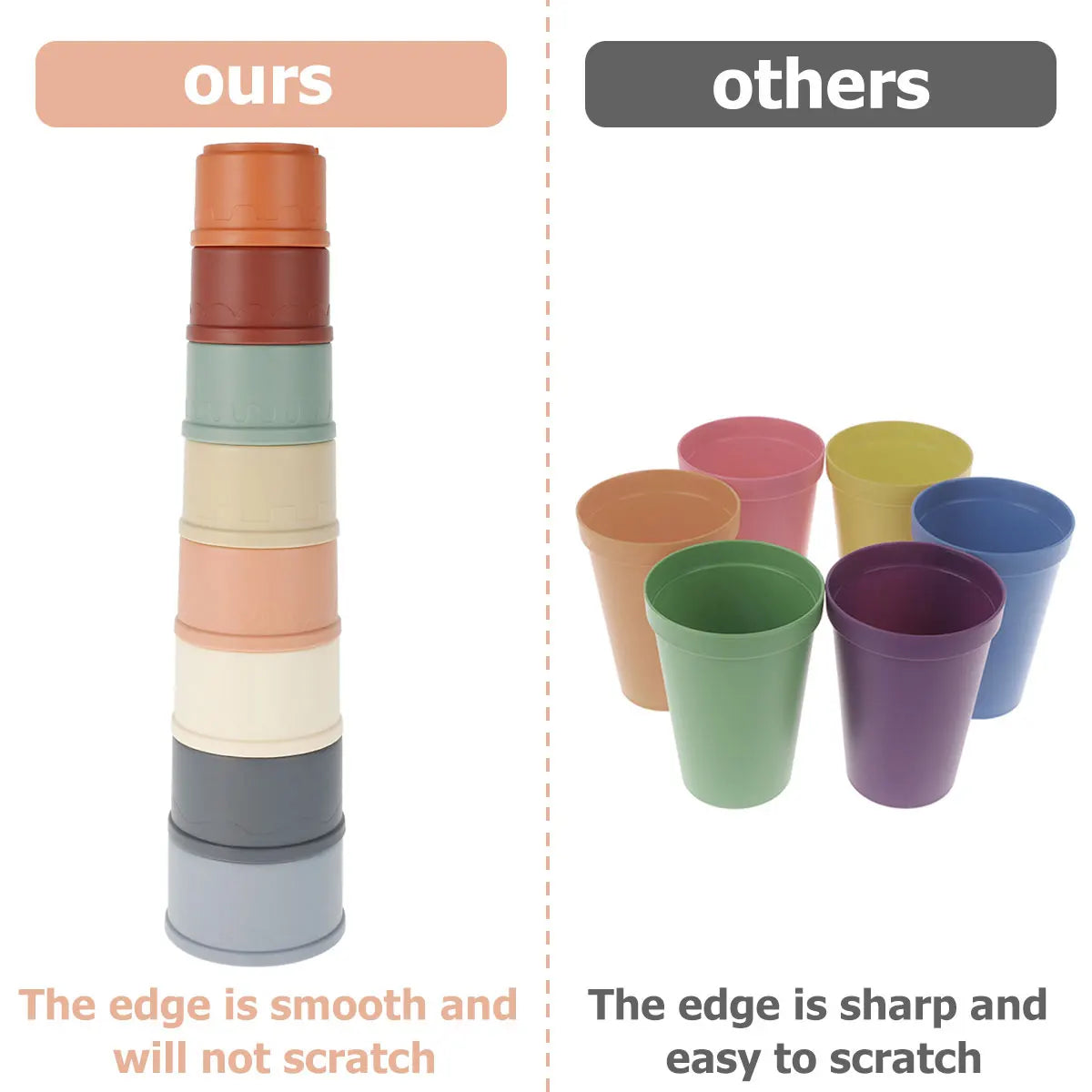 Multicolored Stacking Cups