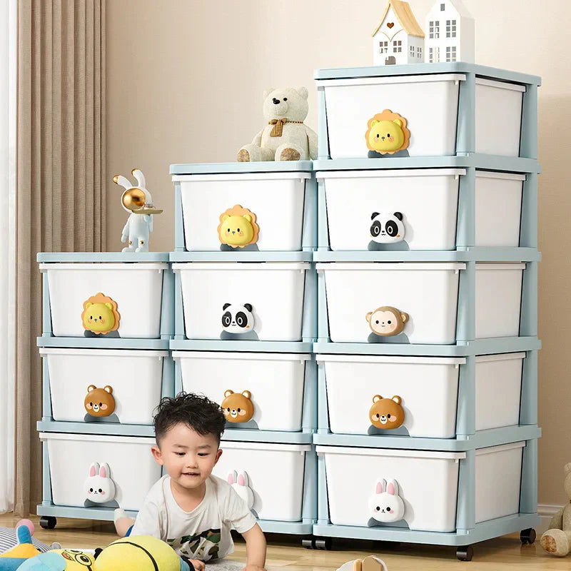 Cartoon Dustproof Plastic Storage Drawer