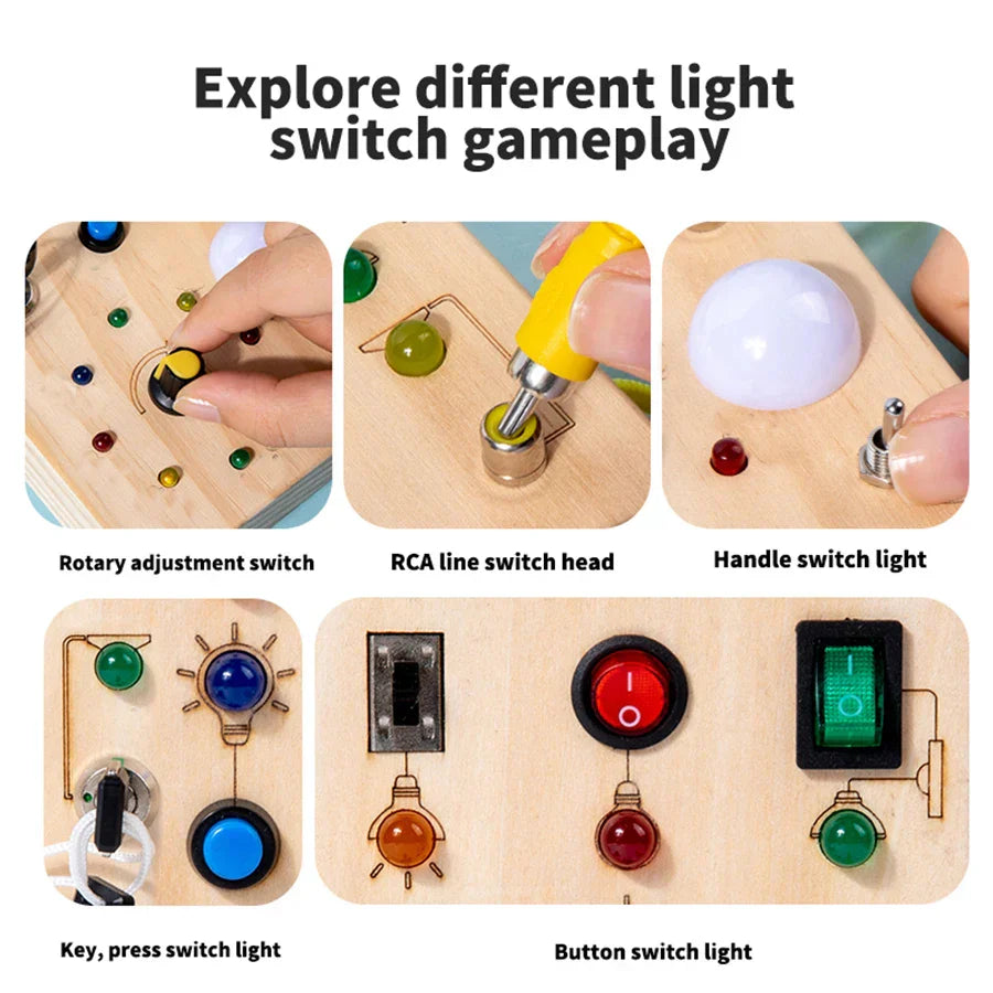 Montessori Wooden Switch Board