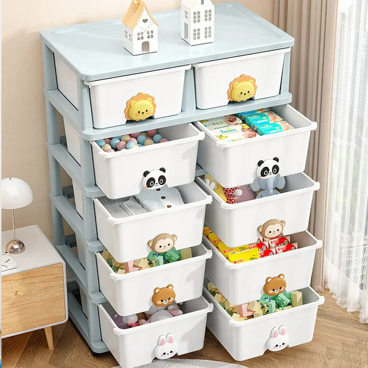 Cartoon Dustproof Plastic Storage Drawer