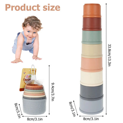 Multicolored Stacking Cups