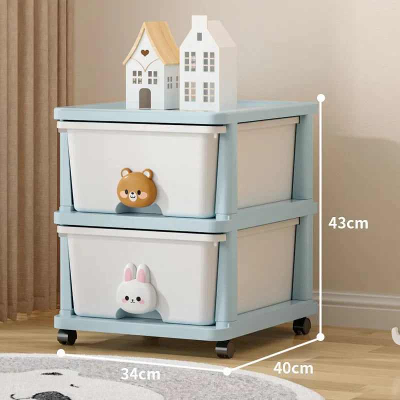 Cartoon Dustproof Plastic Storage Drawer