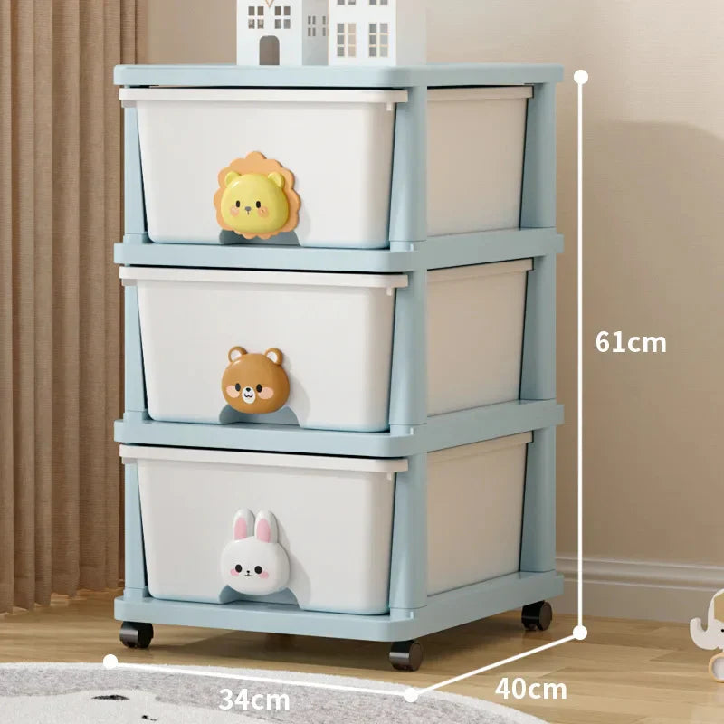 Cartoon Dustproof Plastic Storage Drawer