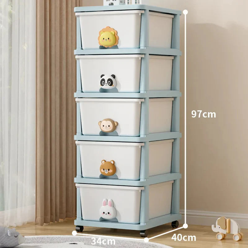 Cartoon Dustproof Plastic Storage Drawer