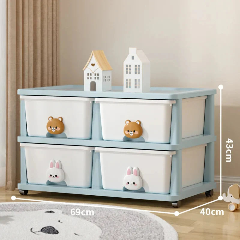 Cartoon Dustproof Plastic Storage Drawer