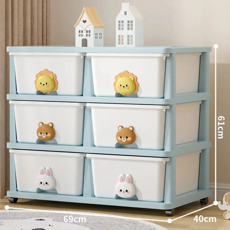 Cartoon Dustproof Plastic Storage Drawer