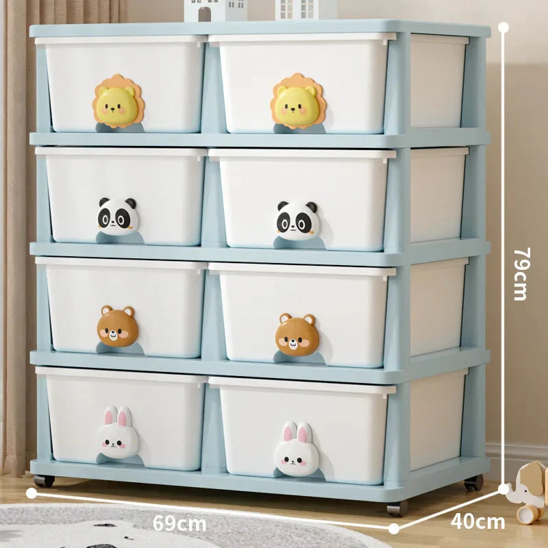 Cartoon Dustproof Plastic Storage Drawer