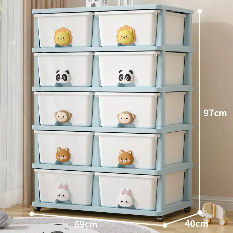 Cartoon Dustproof Plastic Storage Drawer